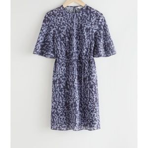 & Other Stories floral print tie-waist mini dress